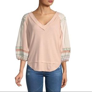 Free People Bubble Sleeve Top